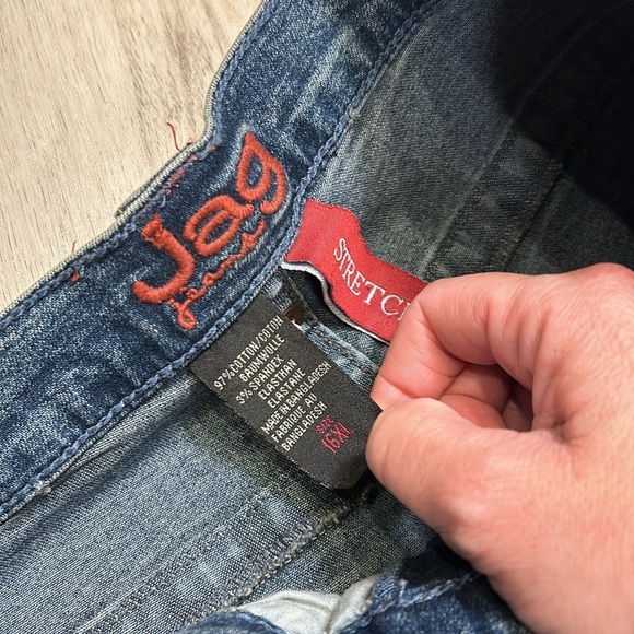 Vintage 90s Y2K JAG Embroidered Denim Wide Leg Flare Jeans / Women’s Sz 16 XL - Picture 12 of 13